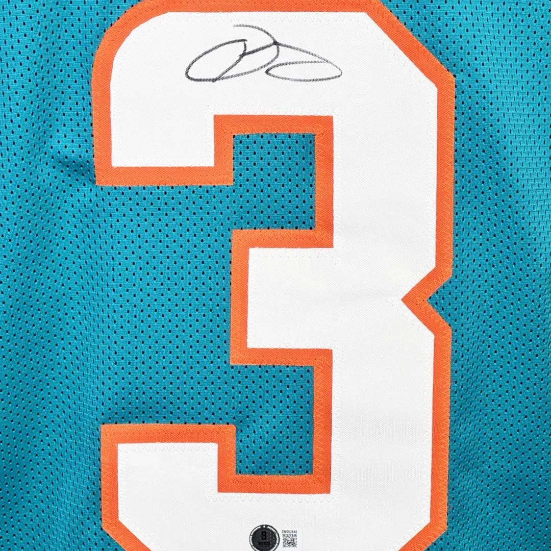 Odell Beckham Jr Signed Miami Teal Football Jersey (Beckett)