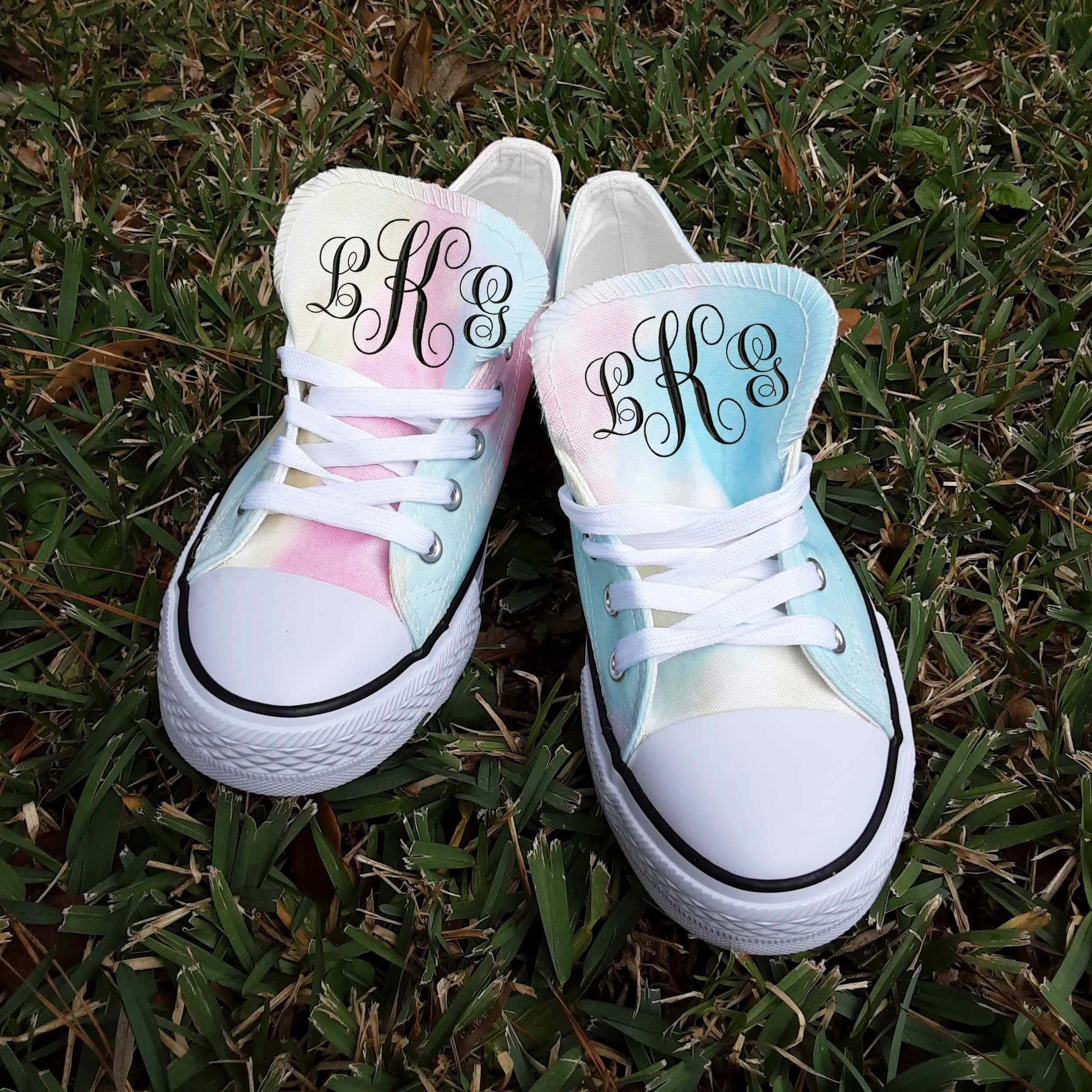 Personalize Monogram Canvas Sneaker Shoes, Personalized kids Shoes /Tie Dye Canv