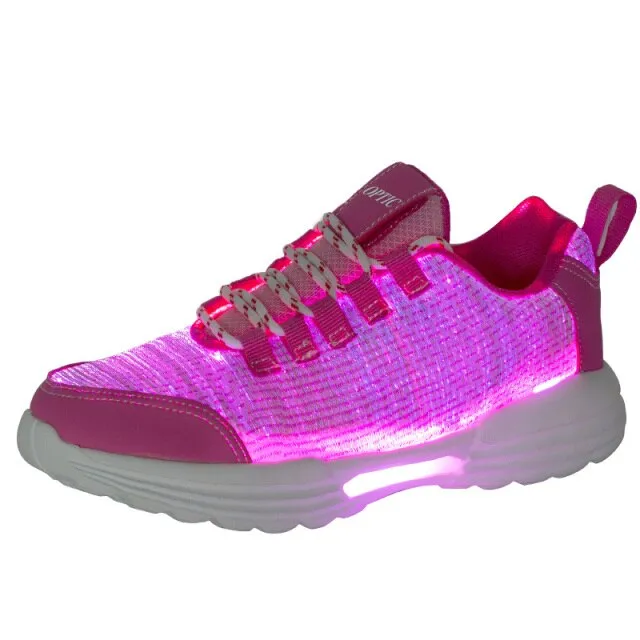 Plus Size 35-46 Luminous Sneakers Outdoor Running Shoes Women Men Boys Girls USB Charging Party LED Light up Dance Shoes