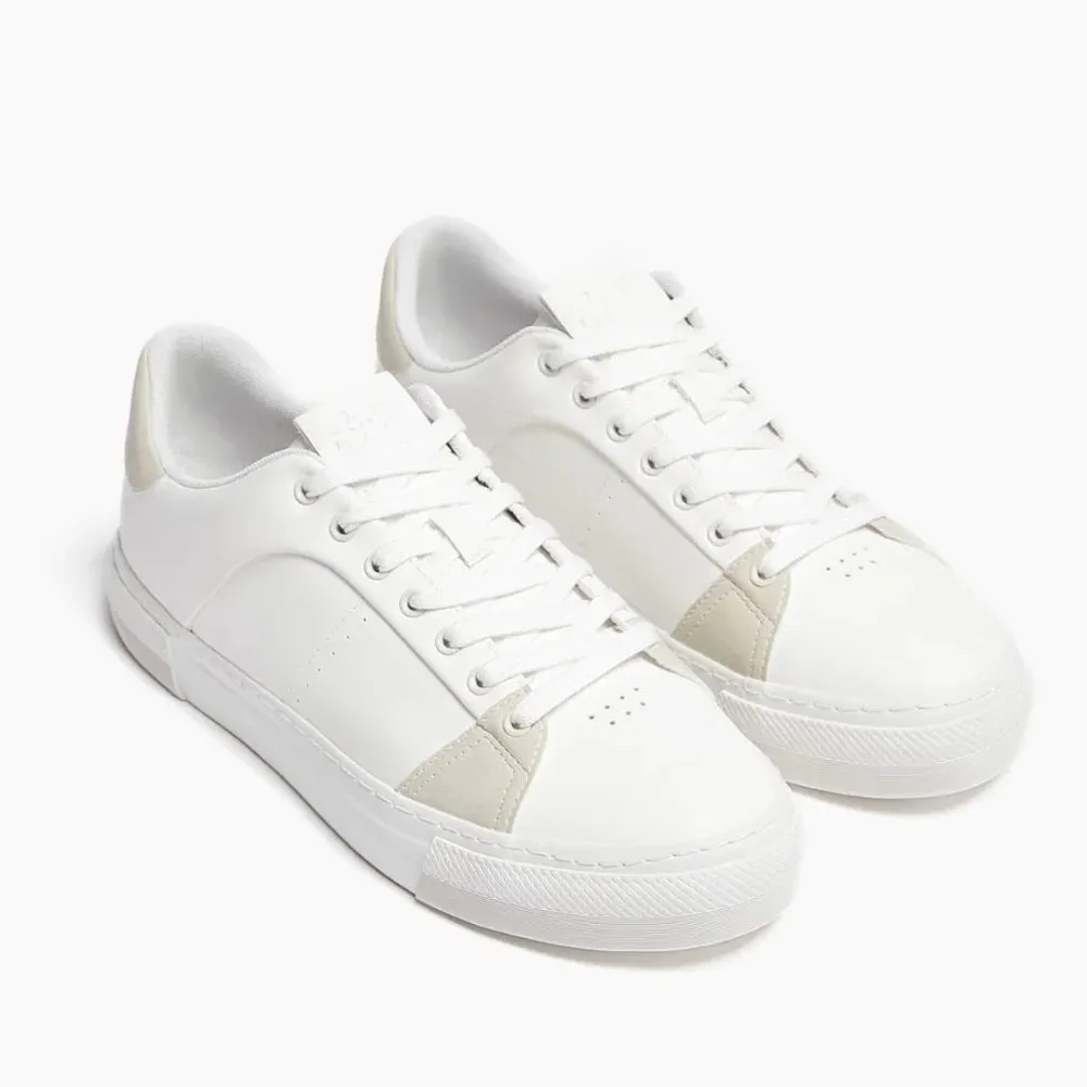 Pull & Bear Basic With Details Sneakers 2202240-WHT