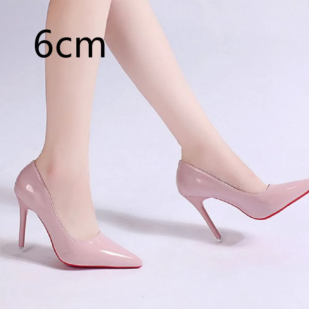 Pumps Women's Stiletto Heel Pointed Toe Sexy High Heels Shallow Mouth Super High Heel Solid Color