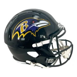 Ray Lewis Signed Baltimore Ravens Speed Full-Size Replica Football Helmet (Beckett)