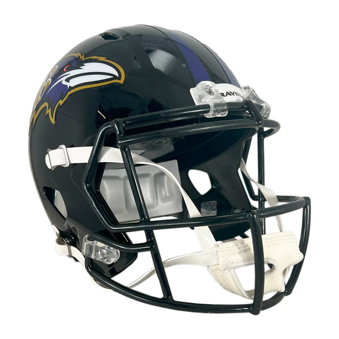 Ray Lewis Signed Baltimore Ravens Speed Full-Size Replica Football Helmet (Beckett)