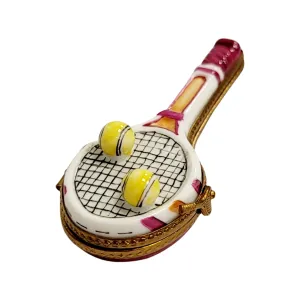 Red Tennis Racquet 2 Balls