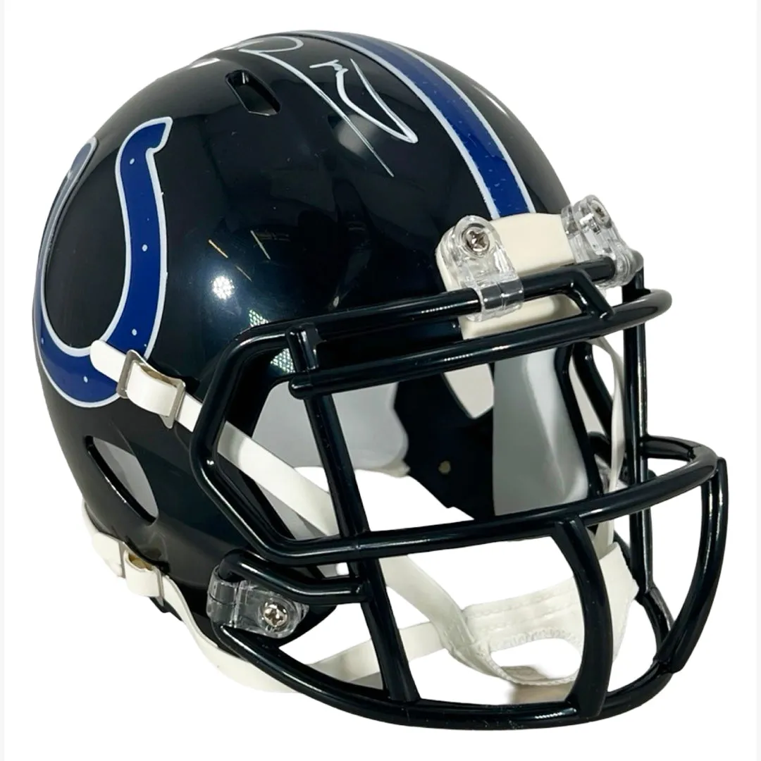 Robert Mathis Signed Indianapolis Colts Alt 2023 Mini Football Helmet (JSA)