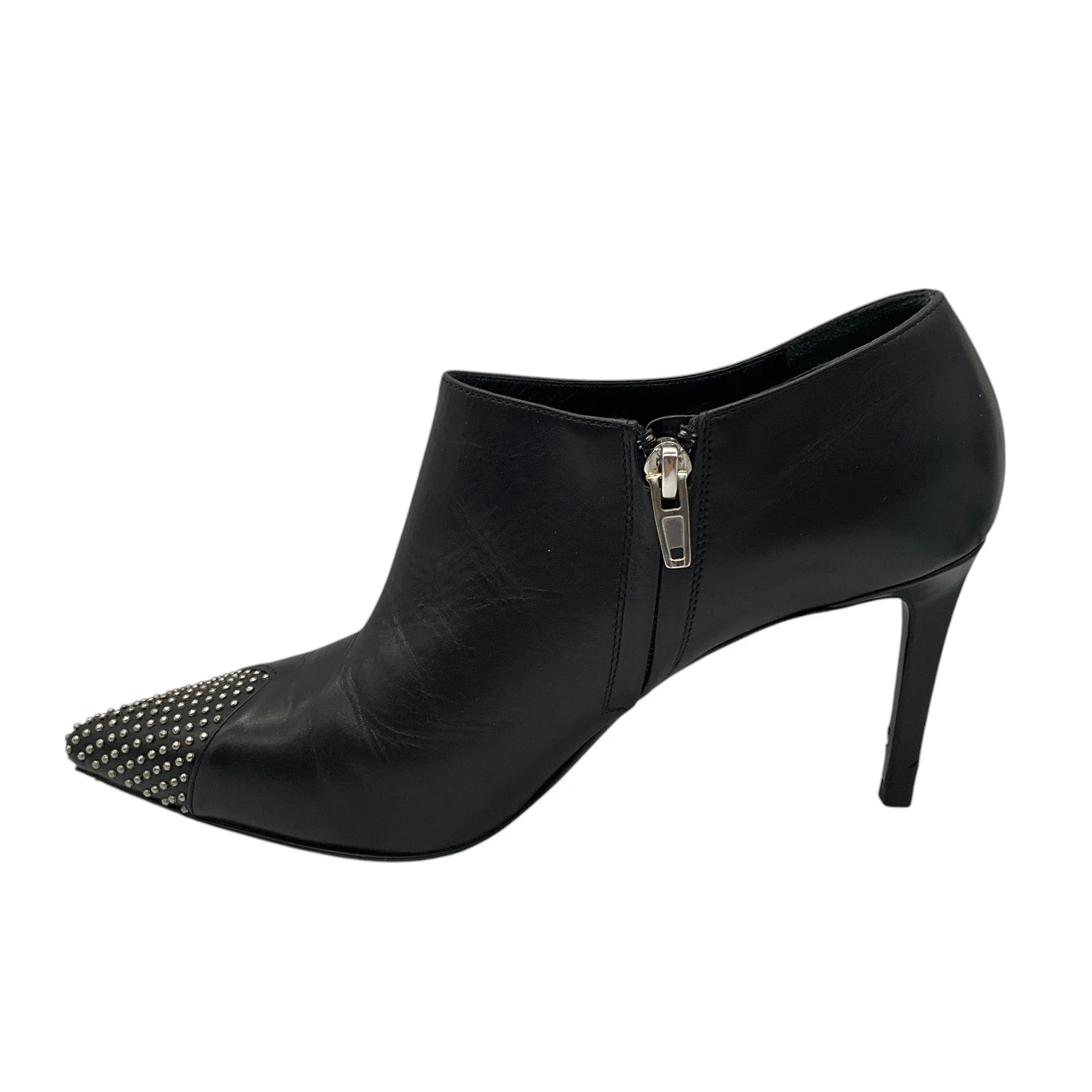 Saint Laurent Black Palladio Studded Leather Ankle Booties