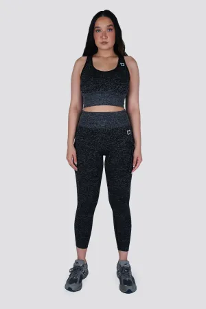 Seamless Leopard Highwaisted Leggings - Black