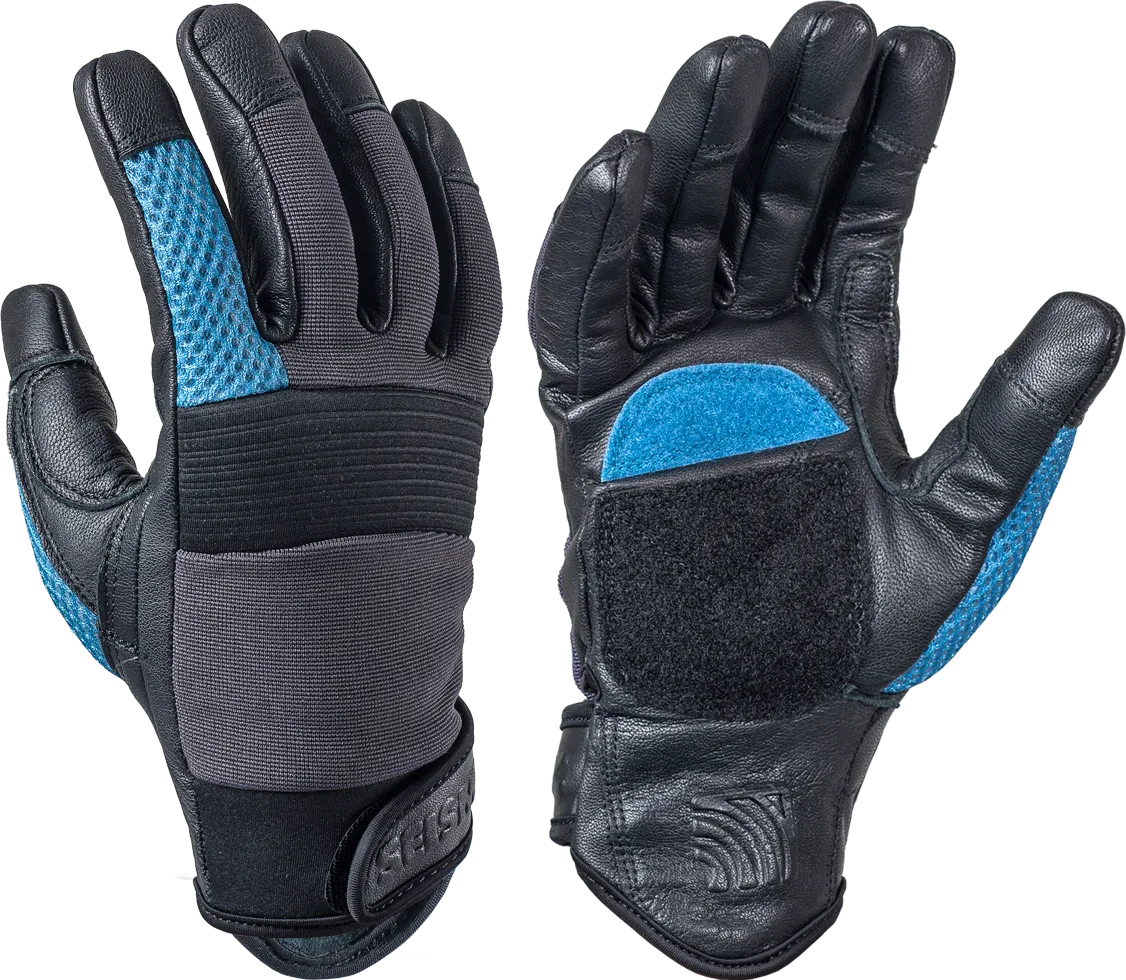 Seismic FREERIDE Gloves Black - Blue