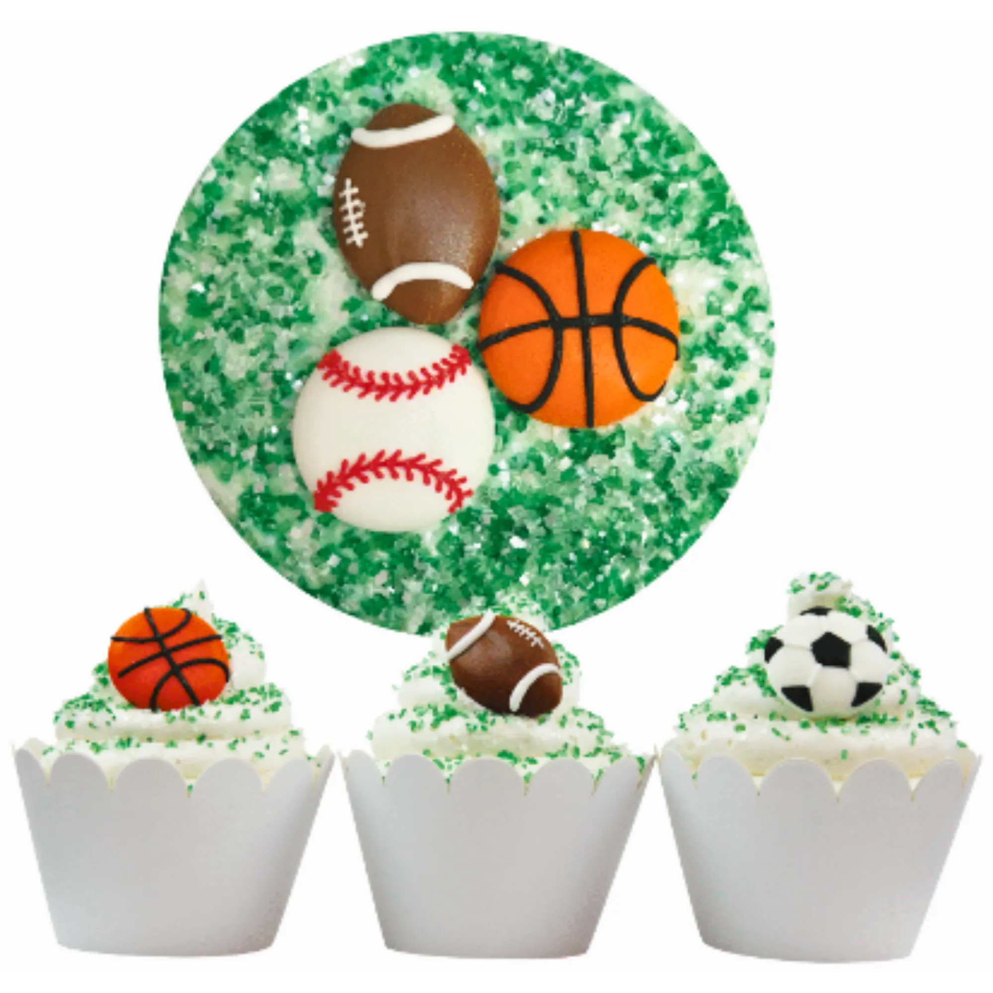 Sports Fan Designer Decorating Bundle (Cookie Kit, Cake Decor   Cupcake Kit)