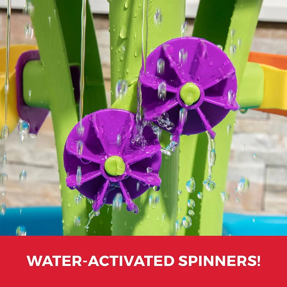 Step2 Summer Showers Splash Tower Water Table | Kids Water Play Table with 8-Pc Water Toy Accessory Set