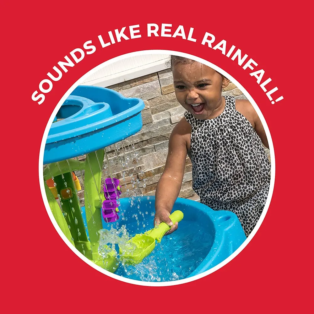 Step2 Summer Showers Splash Tower Water Table | Kids Water Play Table with 8-Pc Water Toy Accessory Set