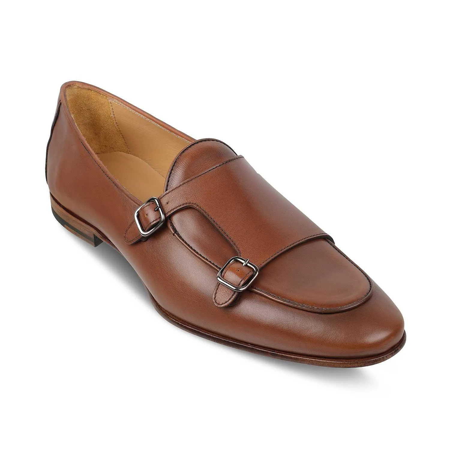 The Maccabeo Brown Men's Handcrafted Double Monk Shoes Tresmode