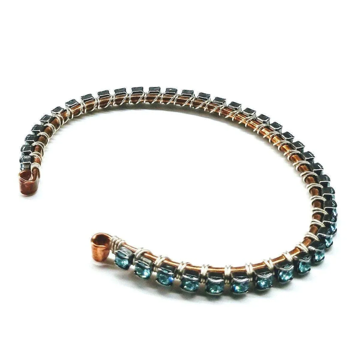 Turquoise Crystal Tennis Bracelet Bangle