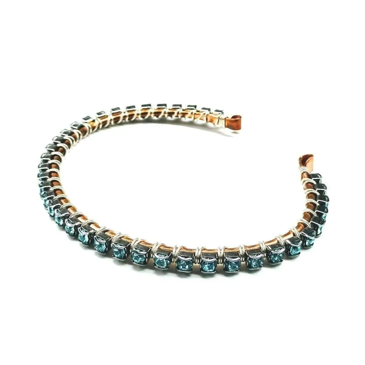 Turquoise Crystal Tennis Bracelet Bangle