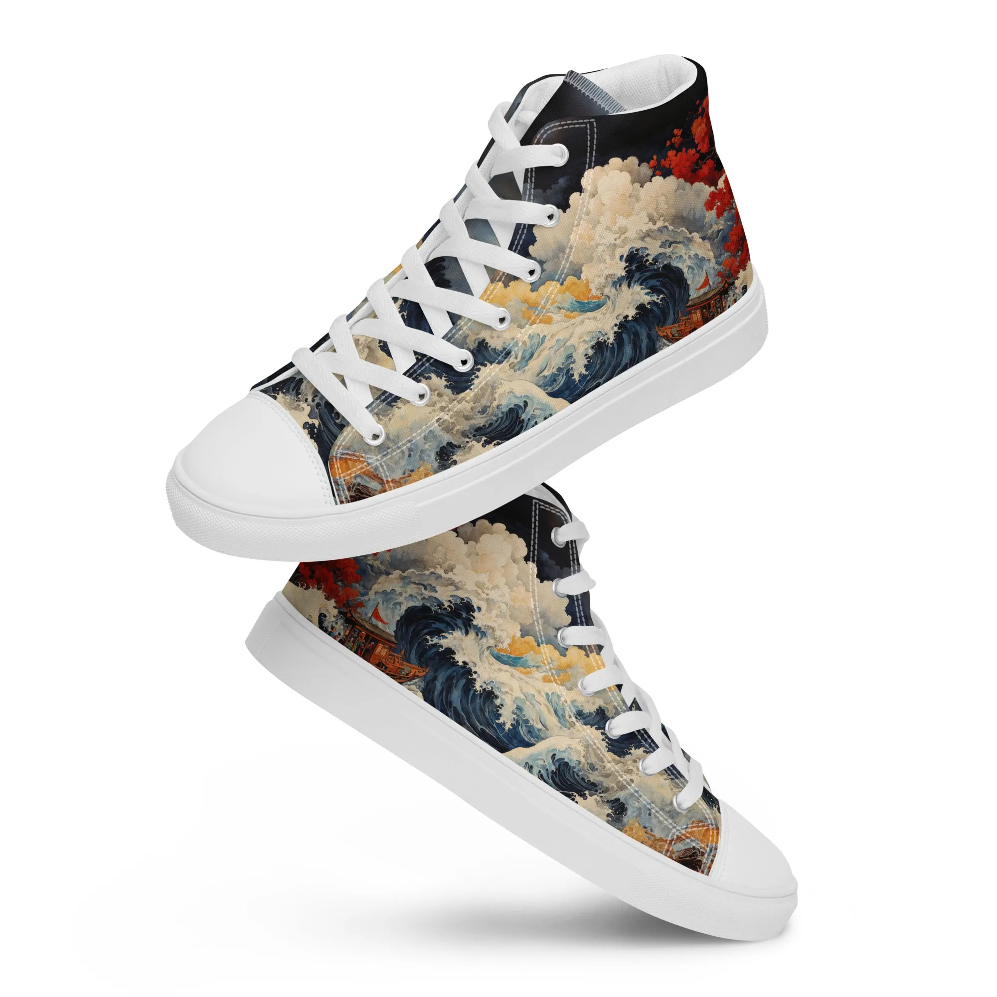 Unisex - high top canvas shoes- Storm