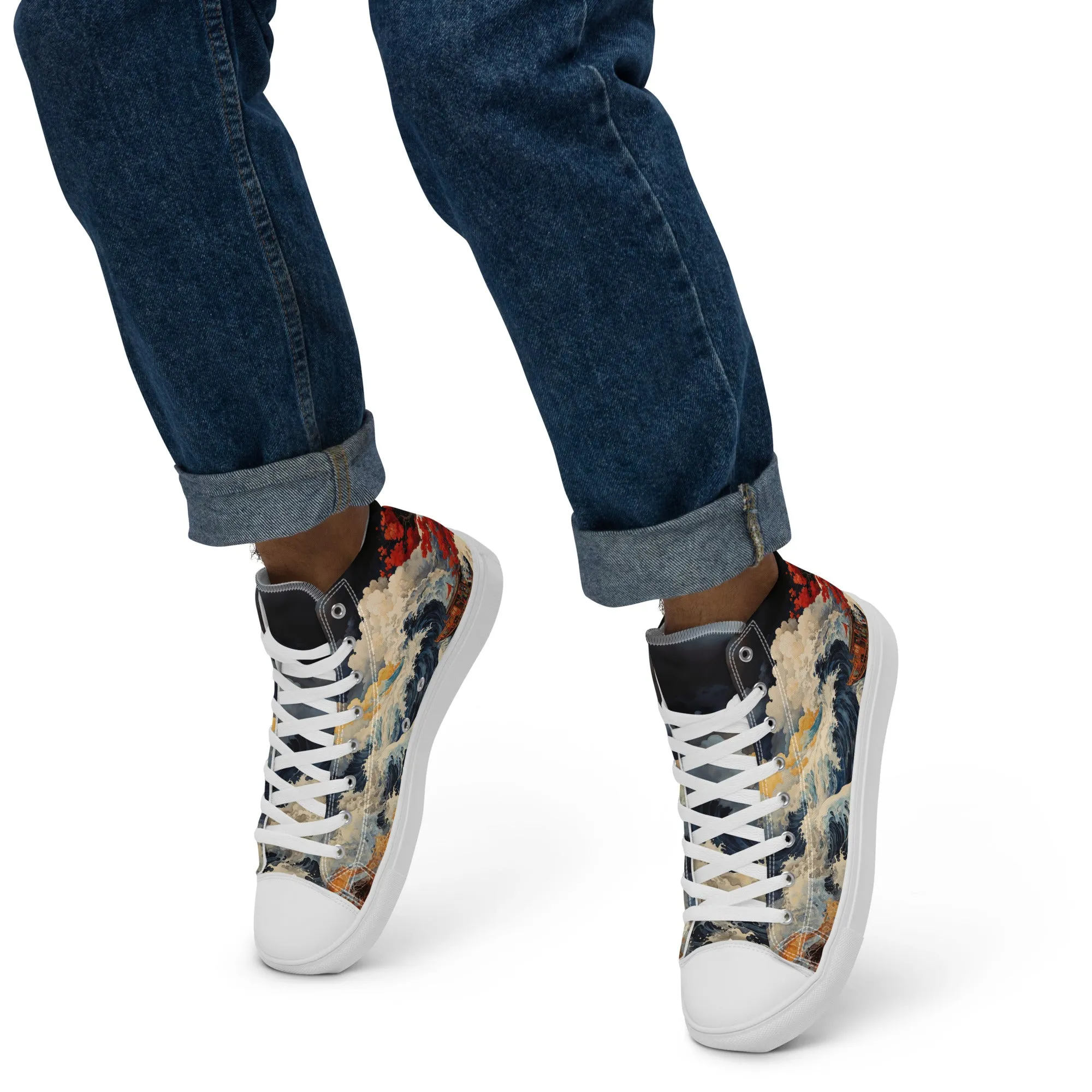 Unisex - high top canvas shoes- Storm