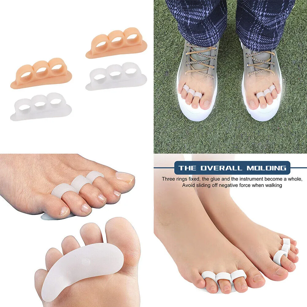 US 2~4 Pairs Bunions Hammer Toe Straightener Splint Brace Cushion Pad Corrector