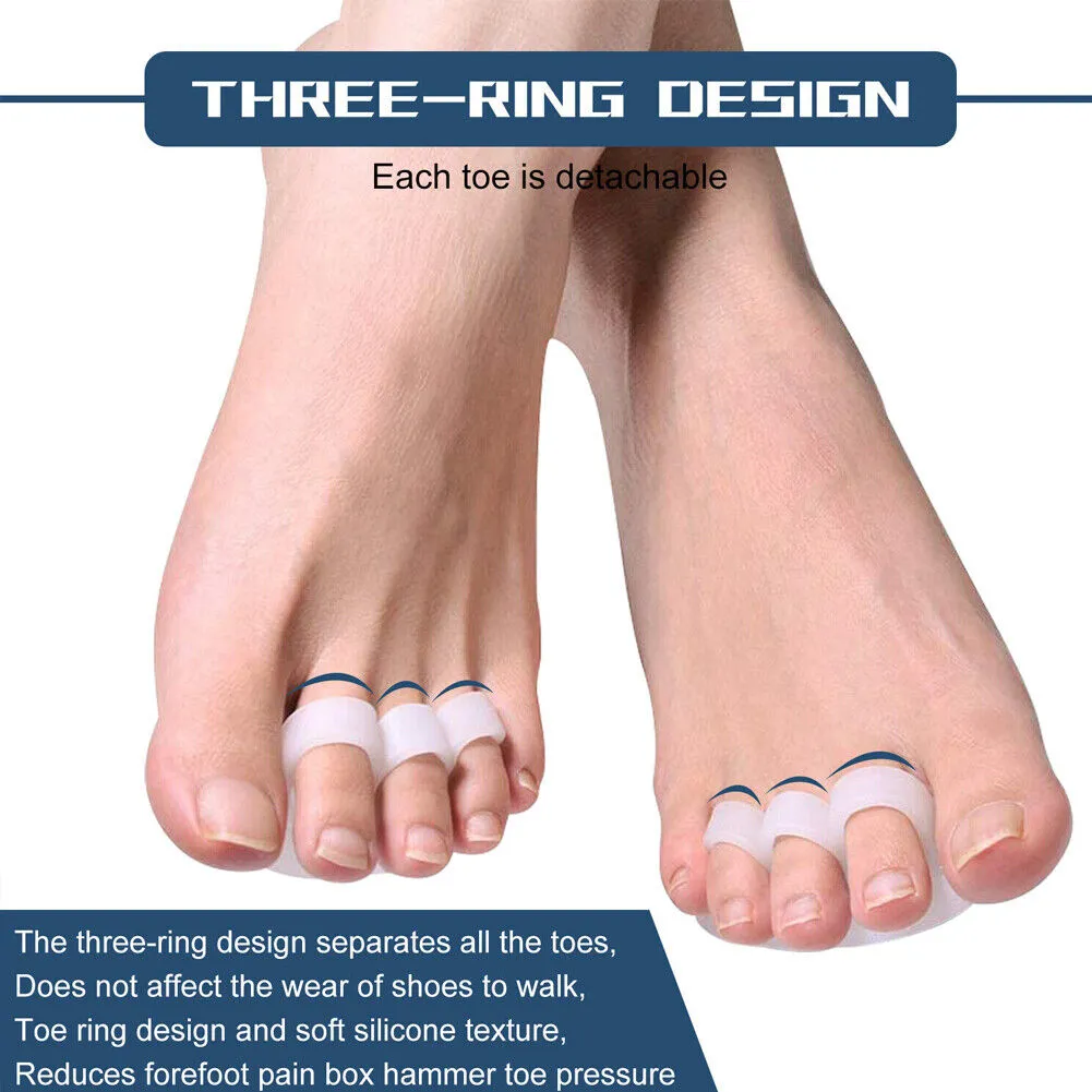 US 2~4 Pairs Bunions Hammer Toe Straightener Splint Brace Cushion Pad Corrector