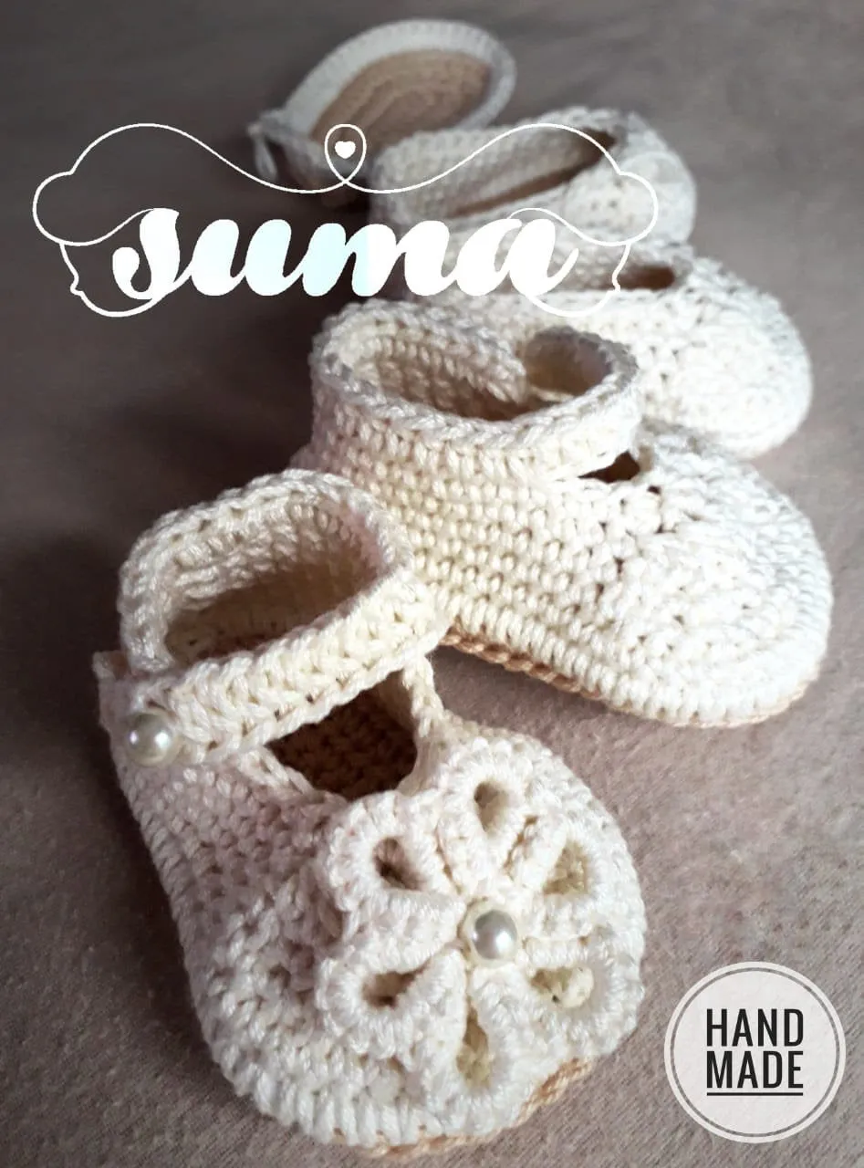 White or Ivory Shoes Baby Girl Crochet , Christening Shoes, Baptism  Blessing shoes, Baby Shoes