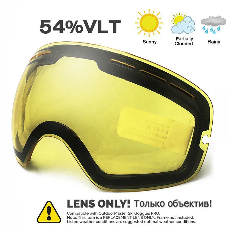 Winter Ski Goggles - Anti-fog UV Protection, Interchangeable Lens