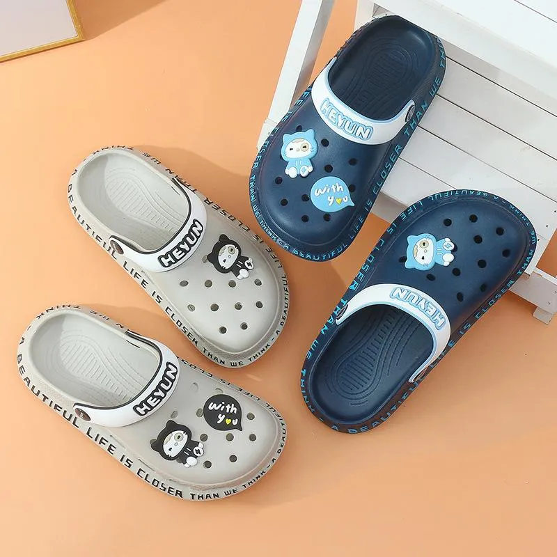 Womens Summer Cute Cartoon Soft Thick Bottomed Hole Sandals