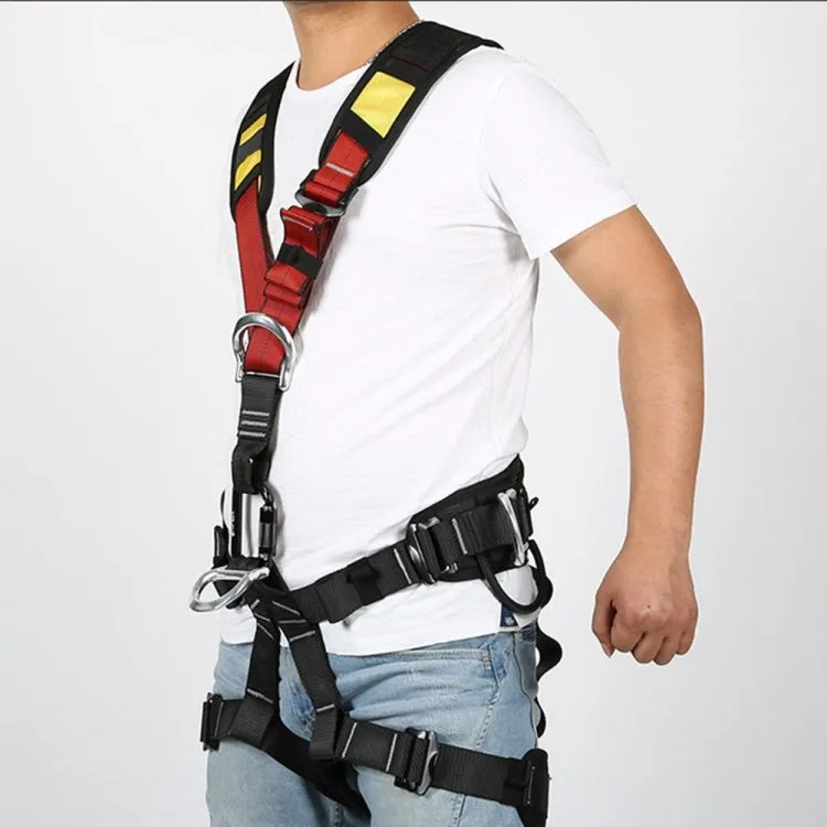 XINDA XDA9516 Outdoor Rock Climbing Polyester High-strength Wire Adjustable Downhill Whole Body Safety Belt