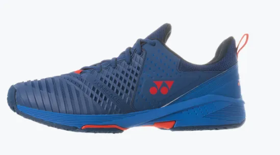 Yonex Power Cushion Sonicage 3 Clay Tennis Shoes [Navy/Red]