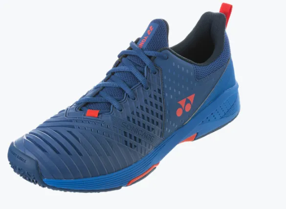 Yonex Power Cushion Sonicage 3 Clay Tennis Shoes [Navy/Red]